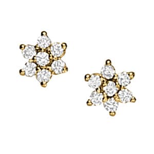 Earrings Cluster — White Gold