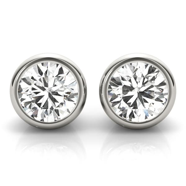 Earrings Single Stone Matching 30397 — .12 CT — View 1