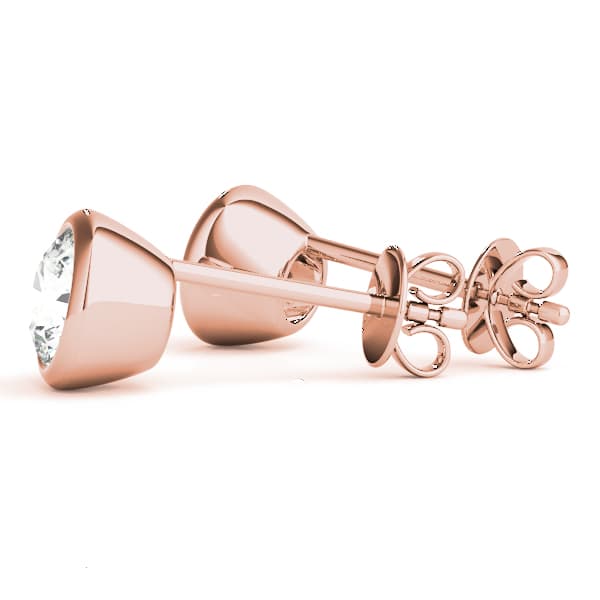 Single Stone Earring (7 ct. tw.), On hand view in rose gold