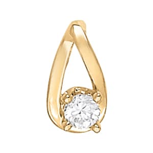 Solitaire Teardrop Earrings — .25 CT,LEFT — View 1
