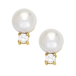Pearl Earrings — White Gold