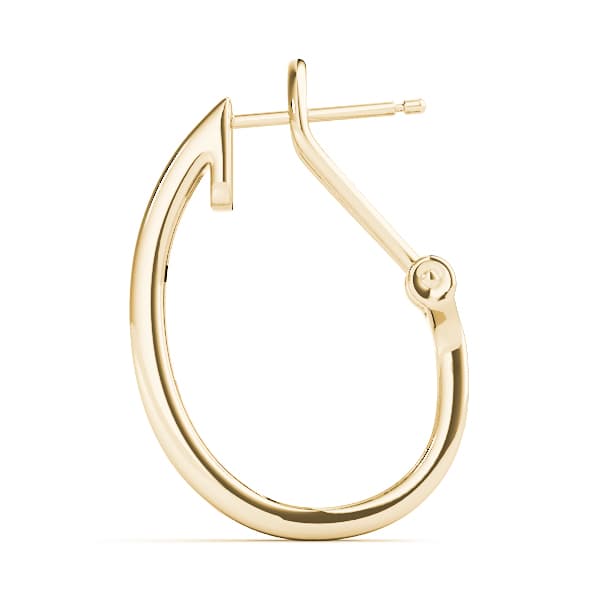 Channel Set Omega Back Hoop Earrings (2 ct. tw.), Side view in yellow gold