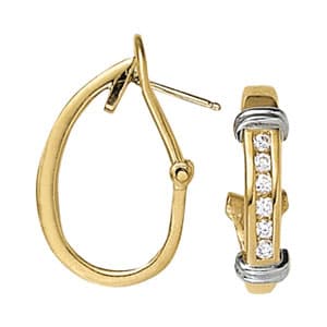 Earrings Hoop Earrings J-hoops — White Gold