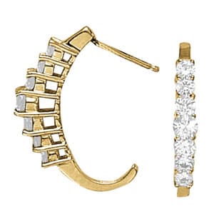 Earrings Hoop Earrings J-hoops — 1 CT — View 1