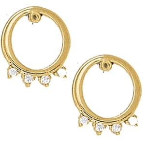 Earrings Jackets — White Gold