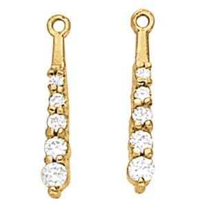 Earrings Jackets — White Gold