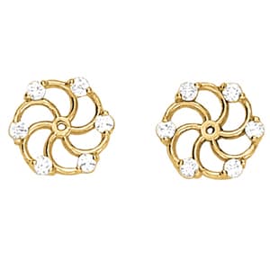 Earrings Jackets-7.5 mm Id — White Gold