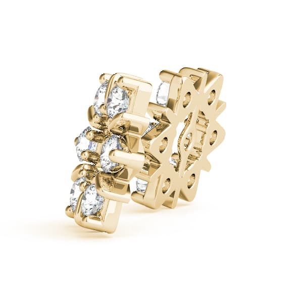 Star Shape Earring Jackets (0.48 ct. tw.), Side view in yellow gold