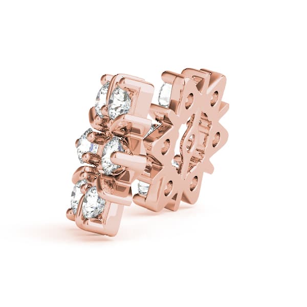 Star Shape Earring Jackets (0.48 ct. tw.), Side view in rose gold