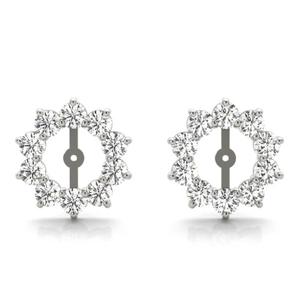 Round Halo Earring Jackets (7 mm) — View 1