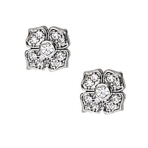 Earrings Cluster — White Gold