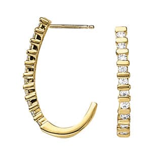 Earrings Hoop Earrings J-hoops — White Gold