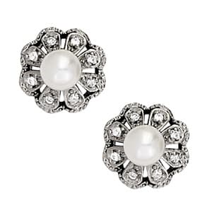 Earrings Color Pearl — White Gold
