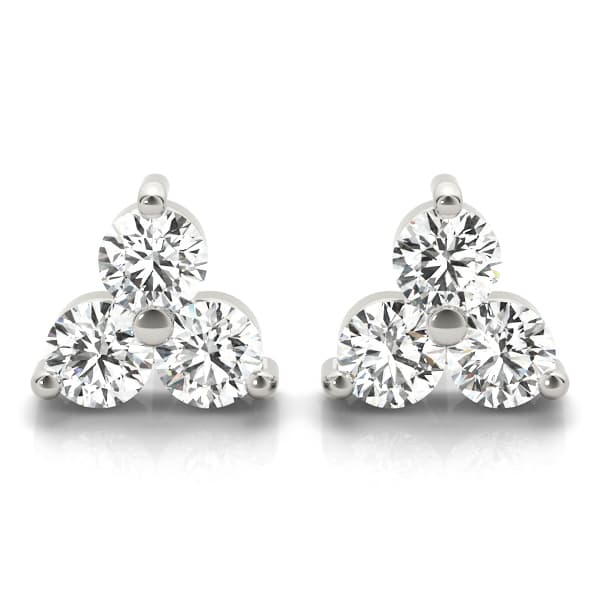 3-Stone Earrings — 1/2 CT — View 1