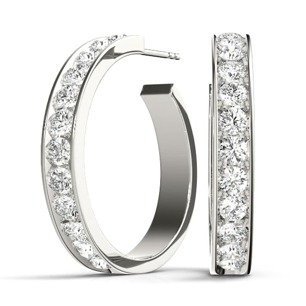 Earrings Hoop Earrings Standard Hoop — 1/2 CT — View 1