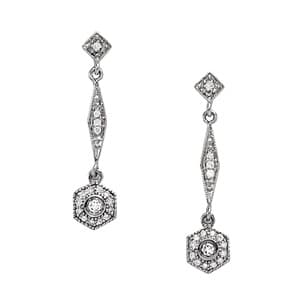 Earrings Cluster — White Gold