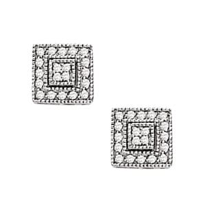 Earrings Cluster — White Gold