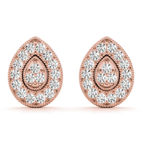 Cluster Earring (1/8 ct. tw.), Front view in rose gold