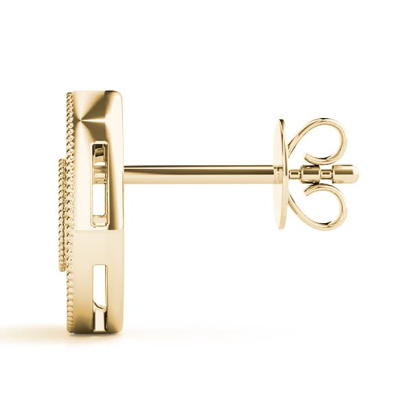 Cluster Earring (1/8 ct. tw.), Side view in yellow gold