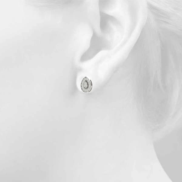Cluster Earring (1/8 ct. tw.), Top view in white gold or platinum