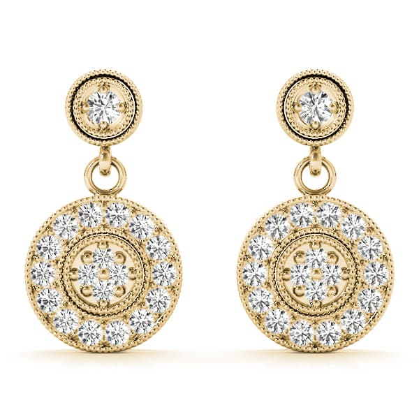 Center is cluster not 1 stone (1/8 ct. tw.), Front view in yellow gold
