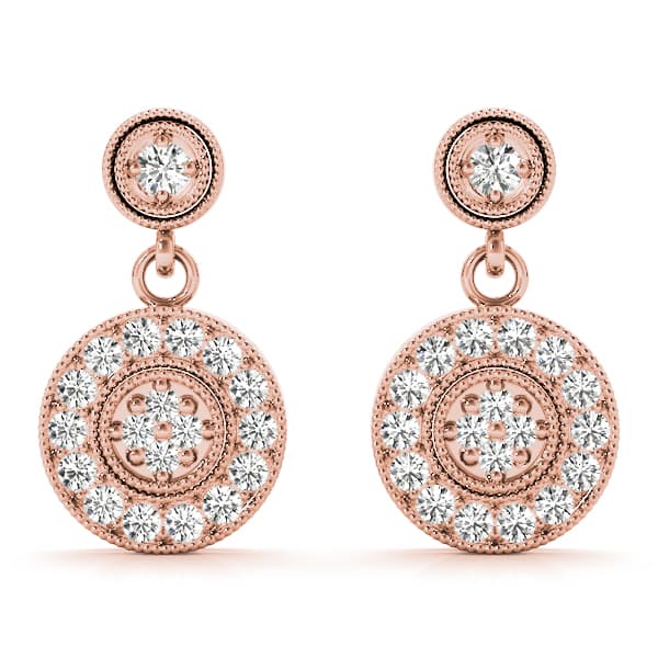 Center is cluster not 1 stone (1/8 ct. tw.), Front view in rose gold
