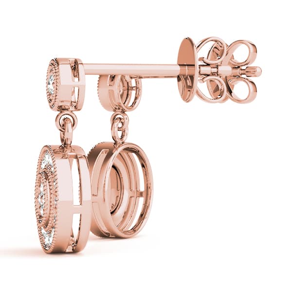 Center is cluster not 1 stone (1/8 ct. tw.), Angle view in rose gold