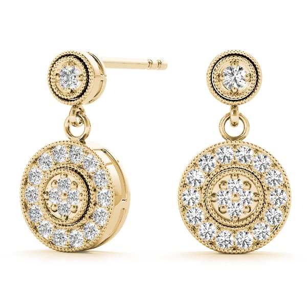 Center is cluster not 1 stone (1/8 ct. tw.), On hand view in yellow gold