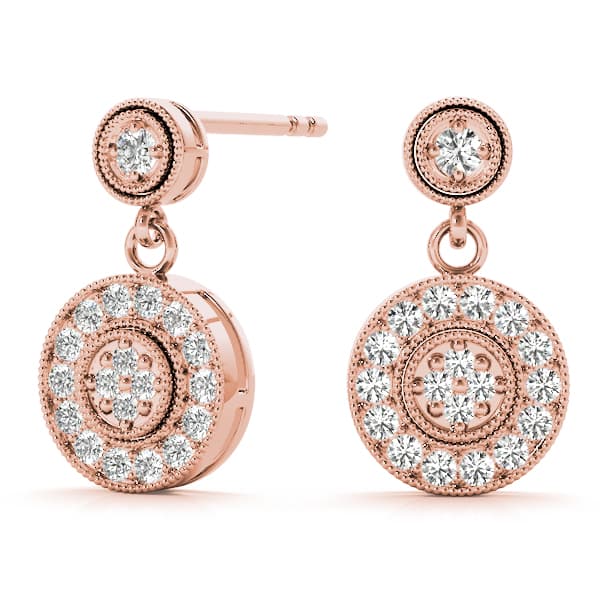 Center is cluster not 1 stone (1/8 ct. tw.), On hand view in rose gold