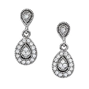 Earrings Cluster — White Gold