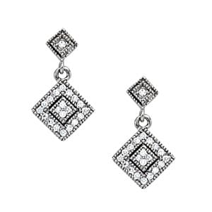 Earrings Cluster — White Gold