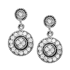 Earrings Cluster — White Gold