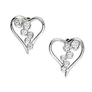 Bubble Hearts Matching 30910 — LEFT — White Gold