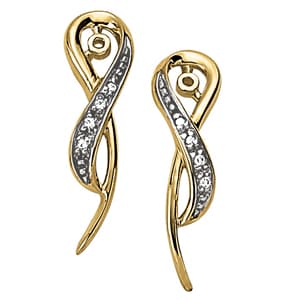 Twisted Earring Jacket — RIGHT — White Gold
