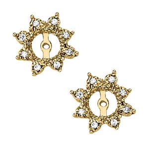 Earrings Jackets 5.2 mm — White Gold