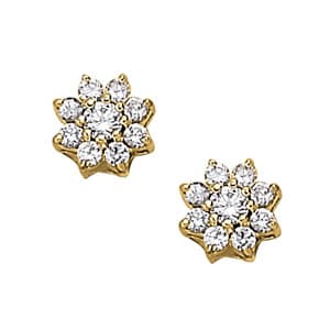 Earrings Cluster — White Gold