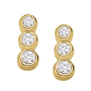 Earrings 3 Stone — View 1