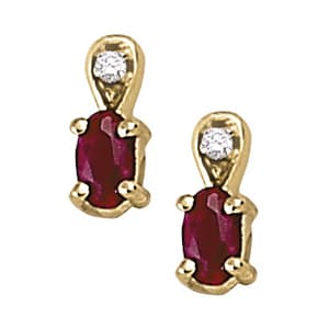 Earrings Color Oval — White Gold