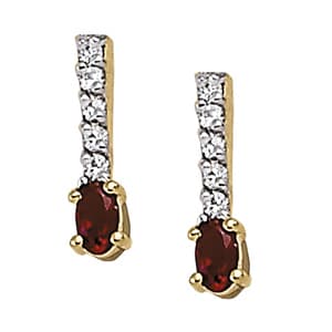 Earrings Color Oval — White Gold
