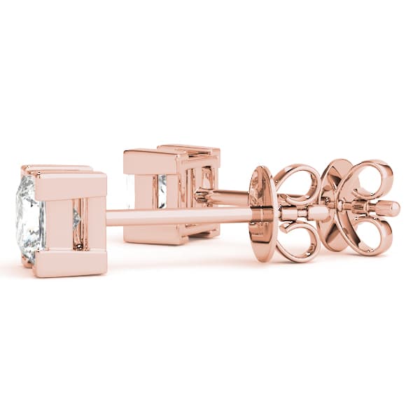 Single Stone Earring (0.2 ct. tw.), Angle view in rose gold