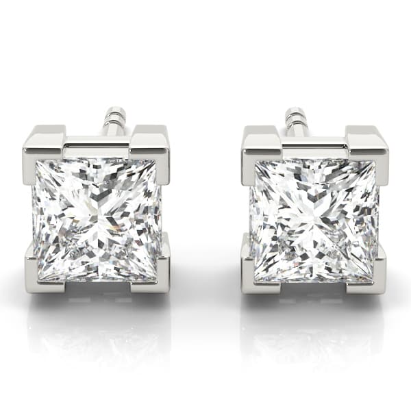 Earrings Single Stone — 3 MM — View 1