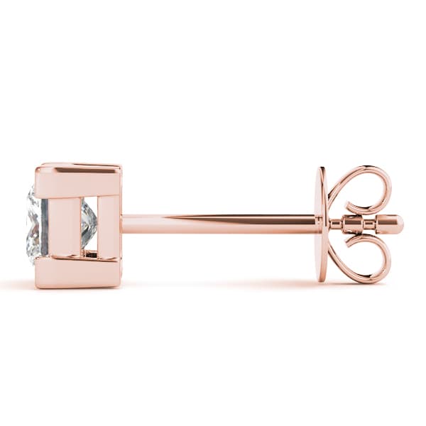 Single Stone Earring (0.2 ct. tw.), Side view in rose gold