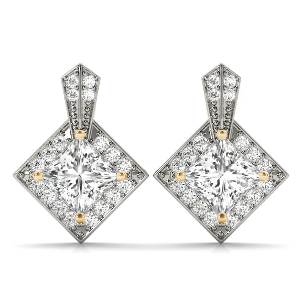 Fashion Earring (1/8 ct. tw.), Front view in yellow gold