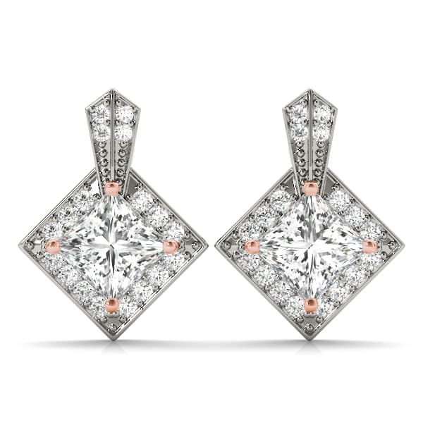 Fashion Earring (1/8 ct. tw.), Front view in rose gold