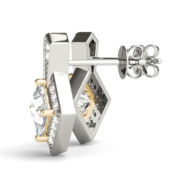 Fashion Earring (1/8 ct. tw.), Angle view in yellow gold