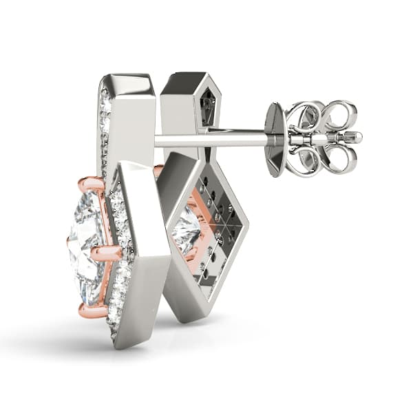 Fashion Earring (1/8 ct. tw.), Angle view in rose gold