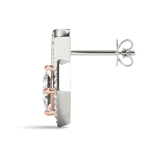 Fashion Earring (1/8 ct. tw.), Side view in rose gold
