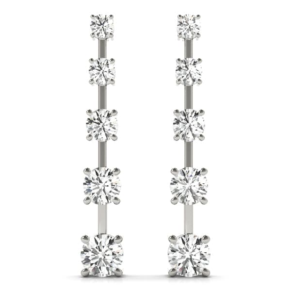 5-Stone Journey Earrings — 1/2 ctw — View 1