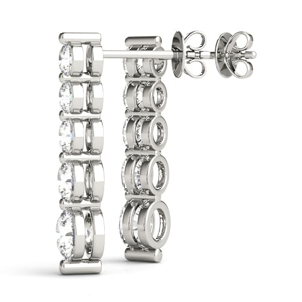 Journey Drop Earrings (1 1/2 ct. tw.), Angle view in white gold or platinum