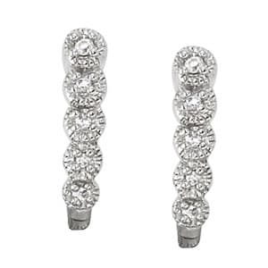 Earrings Hoop Earrings J-hoops — White Gold